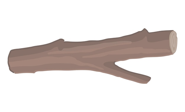 Plik wektorowy kreskówka kliparty drewnianej gałązki doodle naturalnej gałęzi drzewa kij leśny współczesna ilustracja wektorowa izolowana na białym tle