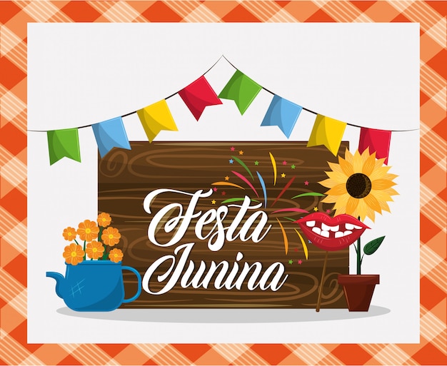 Kreskówka Koncepcja Festa Junina