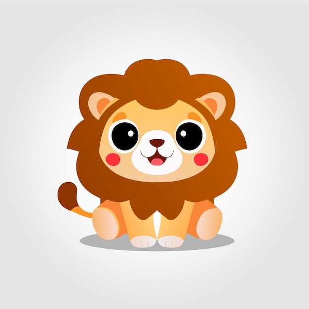 Plik wektorowy kreskówka małego lwa