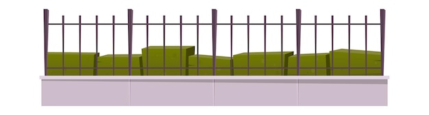 Plik wektorowy kreskówka metalowe ogrodzenie kolekcja wektor ilustracja na białym tle