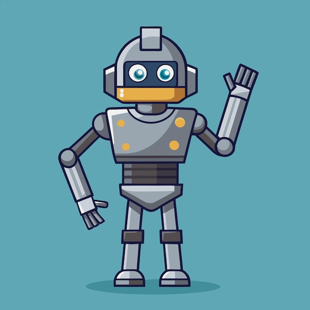 kreskówka robota z słowami robot na nim