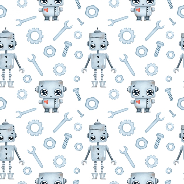 Kreskówka robotów wzór