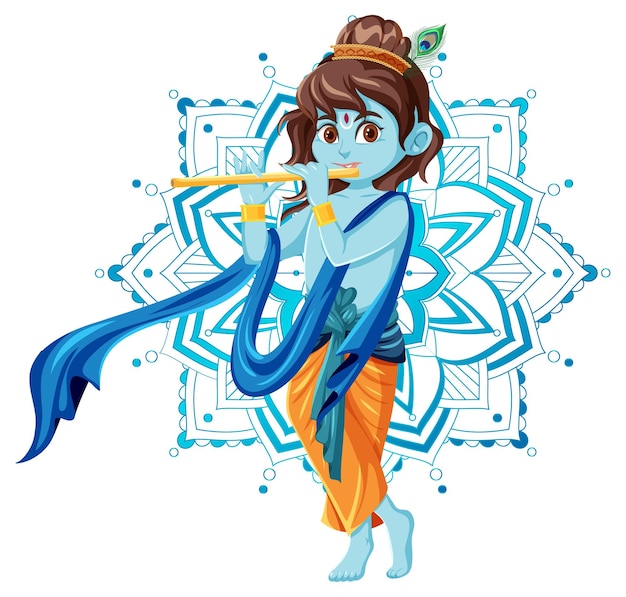 Kreskówka Shiva na białym tle
