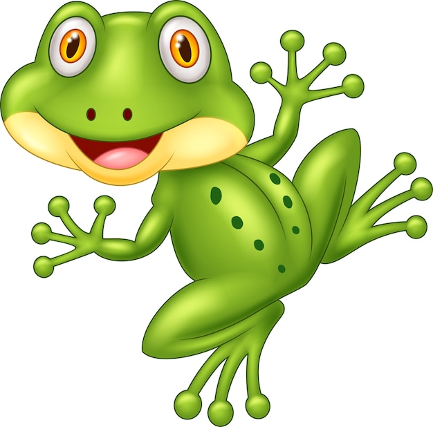 Kreskówka słodka żaba ilustracja
