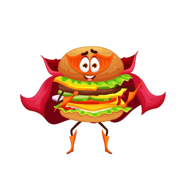 Kreskówka śmieszne cheeseburger superbohater