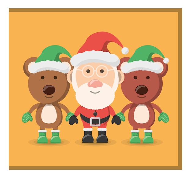 Kreskówka święty Mikołaj I Boże Narodzenie Zwierzęta
