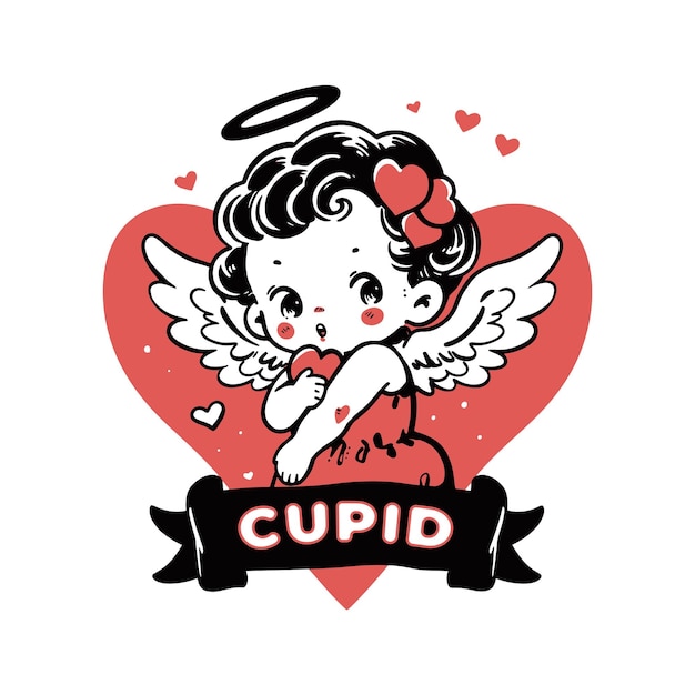 Plik wektorowy kreskówka vector cupid z ilustracją łuku i strzały