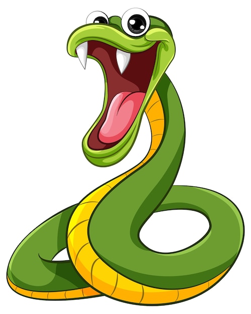 Plik wektorowy kreskówka zielony wąż