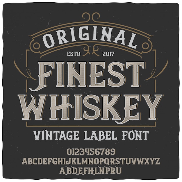Krój pisma Finest Whisky