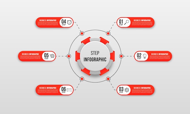 Krok Biznesowy Infografika Do Prezentacji Biznesowych.