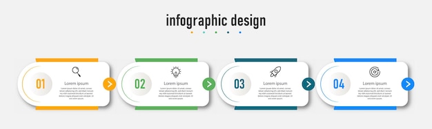 Krok infografika wykres przepływu pracy numer infografika wykres kroków procesu z ikonami linii Pojęcie informacji Ilustracja wykresu informacji o kroku i infografiki