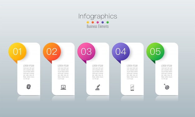 Plik wektorowy krok infografiki