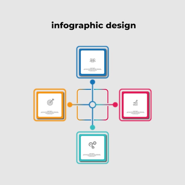 Plik wektorowy kroki biznes infographic szablon