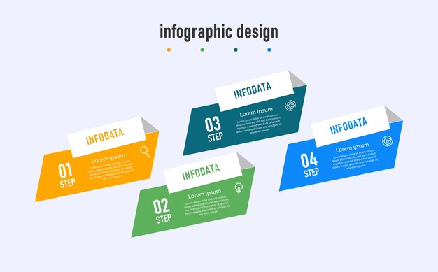 Plik wektorowy kroki biznesowe infografiki z kilkoma okręgami i kilkoma ikonami