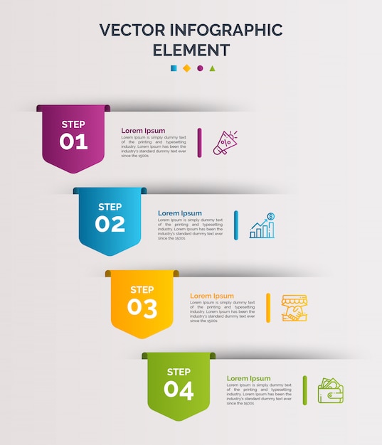 Kroki biznesu infographic