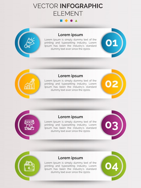 Kroki biznesu infographic