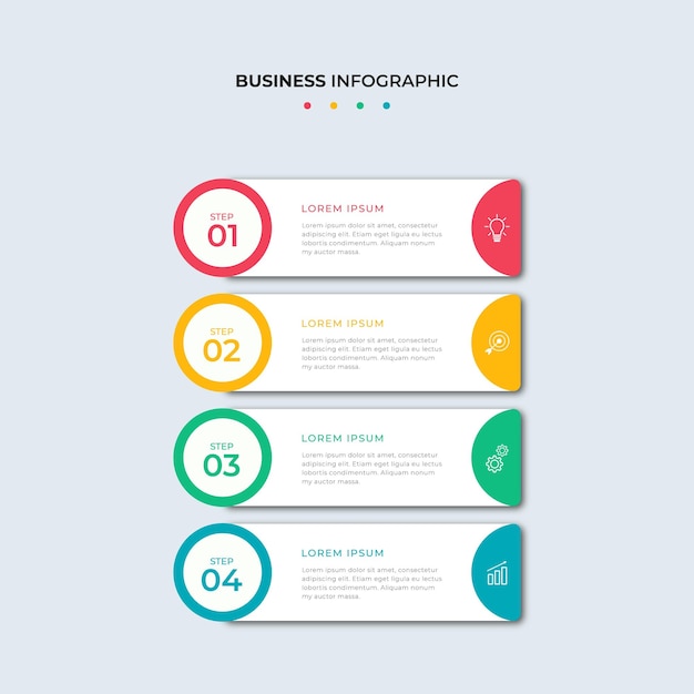 Kroki Projekt Szablonu Infografiki Na Osi Czasu