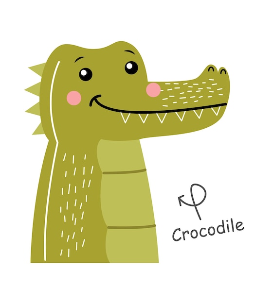 Krokodyl Postać Z Kreskówki Wektor