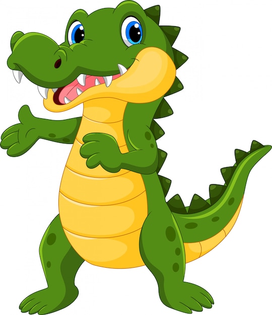 Krokodyl szczęśliwy kreskówka