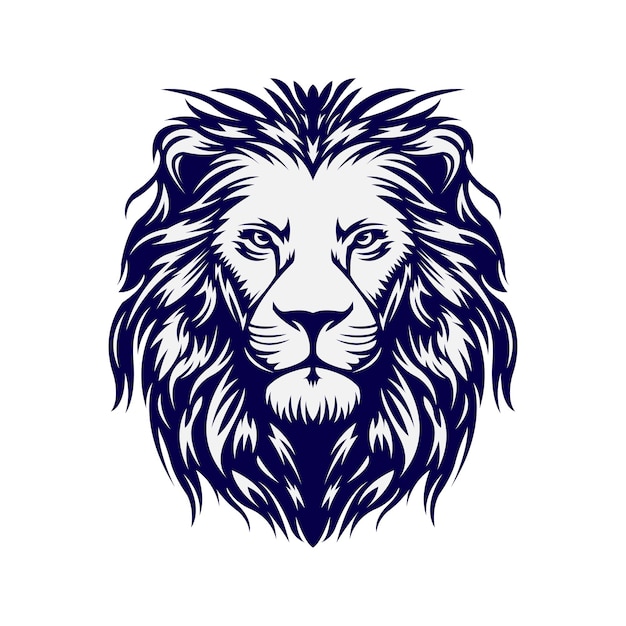 Król lew z dżungli symbol odwagi i przywództwa koncepcja logo maskotki ilustracja wektorowa kreskówka nadaje się do logo tapeta baner karta ilustracja książka TShirt naklejka okładka