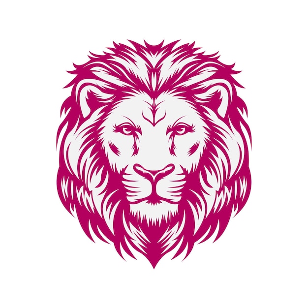 Król lew z dżungli symbol odwagi i przywództwa koncepcja logo maskotki ilustracja wektorowa kreskówka nadaje się do logo tapeta baner karta ilustracja książka TShirt naklejka okładka