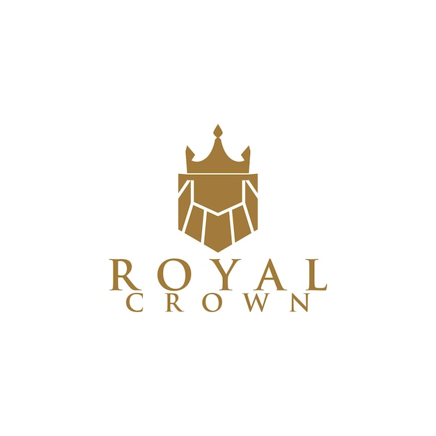 Królewska Korona Logo Design Vector