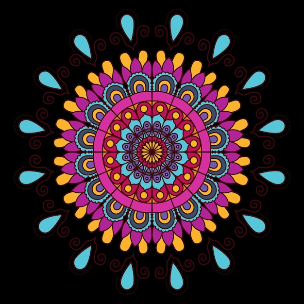 Królewski Nowoczesny Design Mandala Art Vector