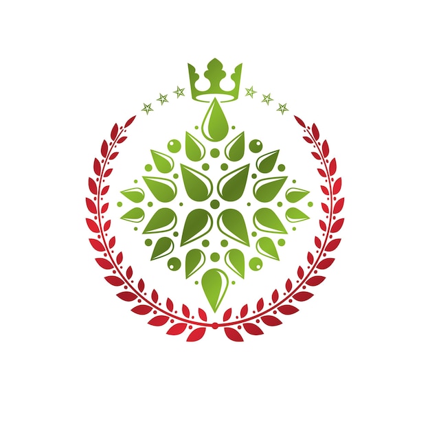 Plik wektorowy królewski symbol graficzny godło lily flower skomponowany z koroną króla. element projektu heraldyczne wektor. etykieta w stylu retro, logo heraldyki.