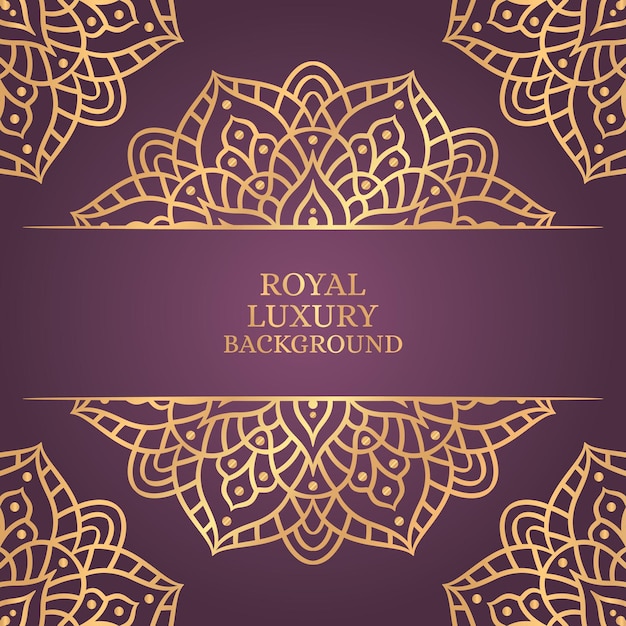 Królewskie Luksusowe Tło Mandali Ze Złotą Arabeską, Ozdobną Mandalą, Luksusowym Szablonem Ozdoby
