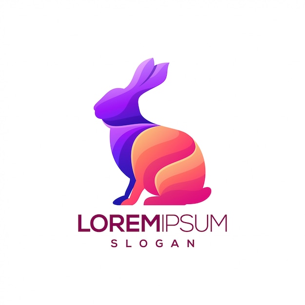 Plik wektorowy królik streszczenie kolorowe logo