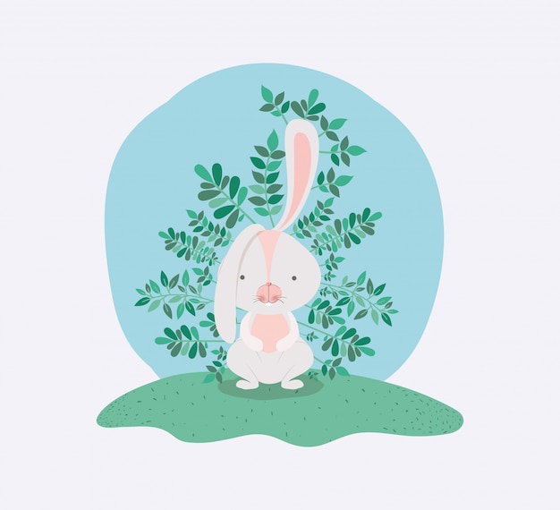 Królik w ogrodowej Easter karcie