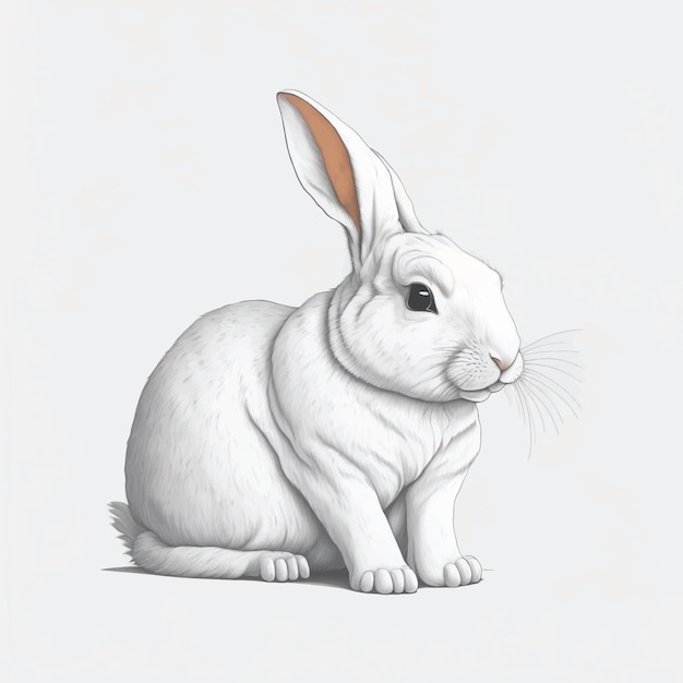 Plik wektorowy królik wektor ilustracja białe tło
