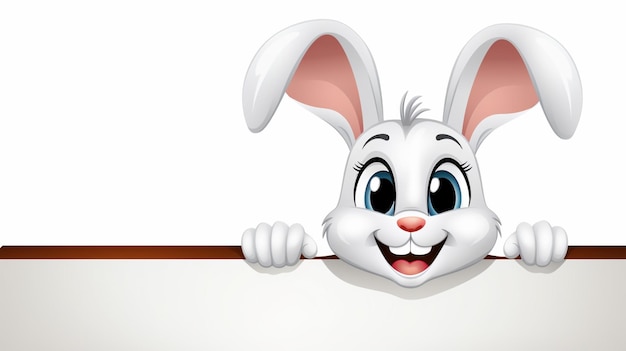 Plik wektorowy królik z białą twarzą i znakiem mówiącym królik na nim