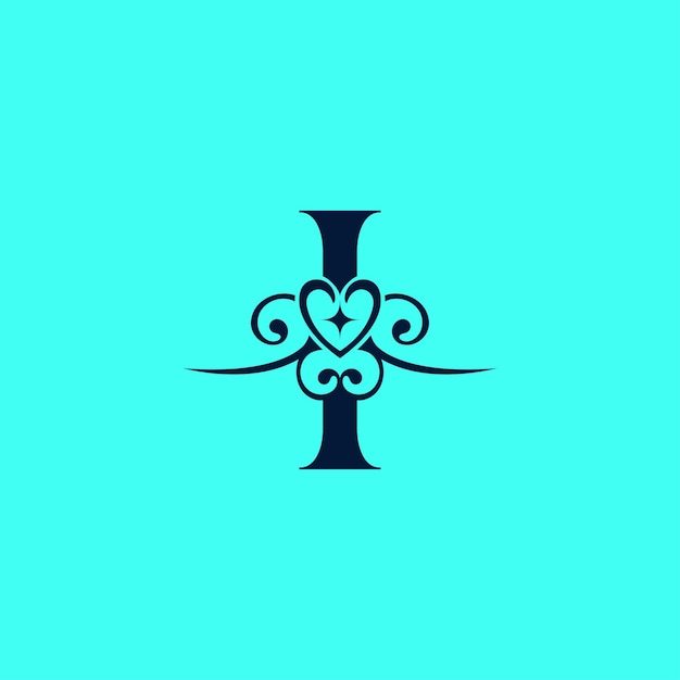 Królowa Piękności Królewska Złota Litera Projektowa Logo I