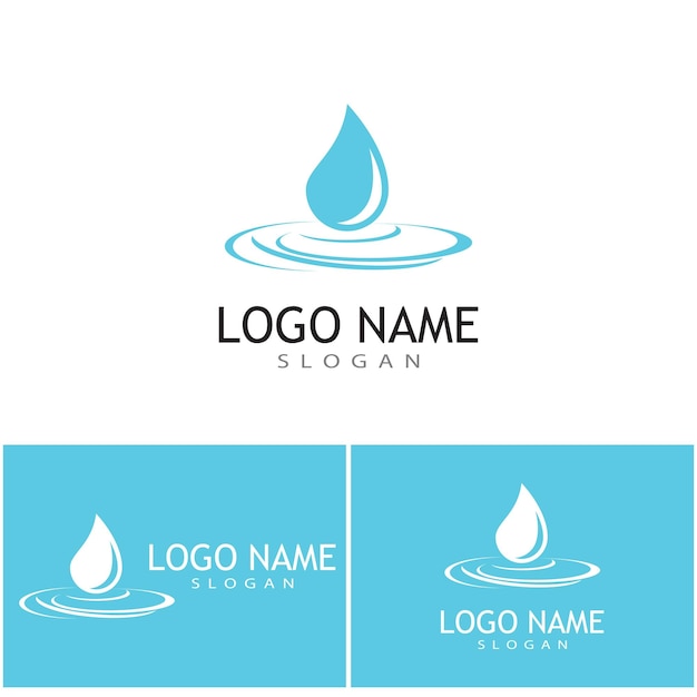 kropla wody Logo szablon wektor ilustracja projektu