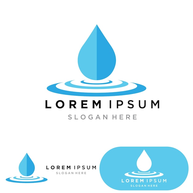 Kropla wody Logo Szablon wektor