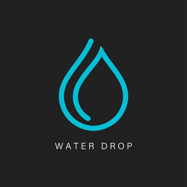 Kropla wody projekt logo element wektor ilustracja natura ikona kropli energii