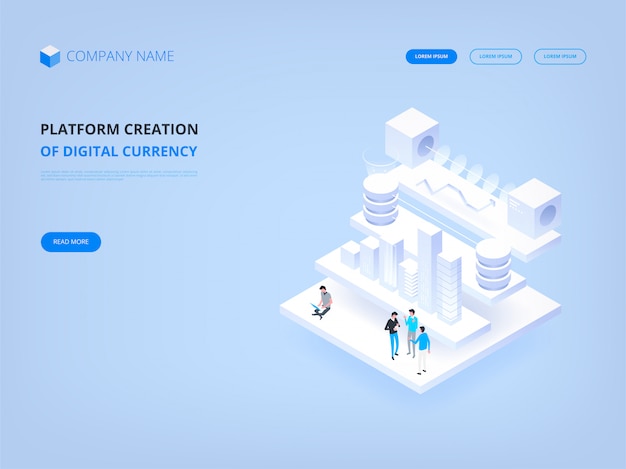 Kryptowaluta i blockchain, Platforma tworzenie strony docelowej baneru waluty cyfrowej