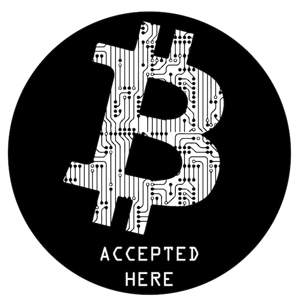 Kryptowaluty bitcoin znak wektor ikona izolowane na białym tle