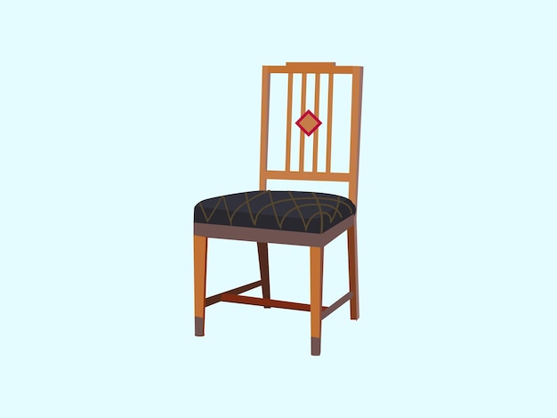 Plik wektorowy krzesło z diamentem na oparciu