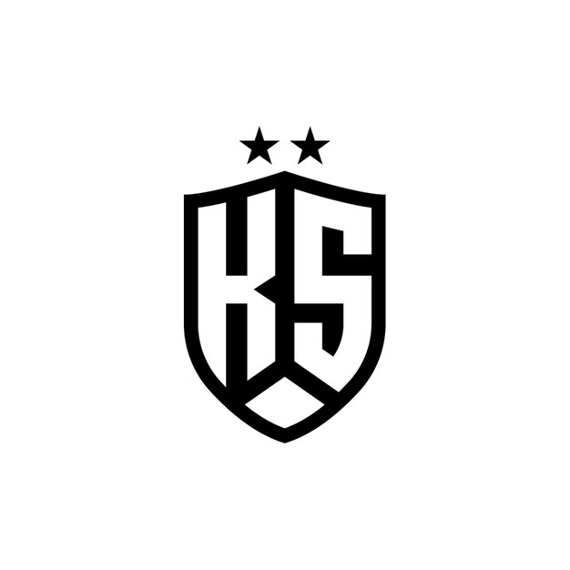 KS monogram logo projekt list tekst nazwa symbol monochromatyczne logotyp alfabet znak proste logo
