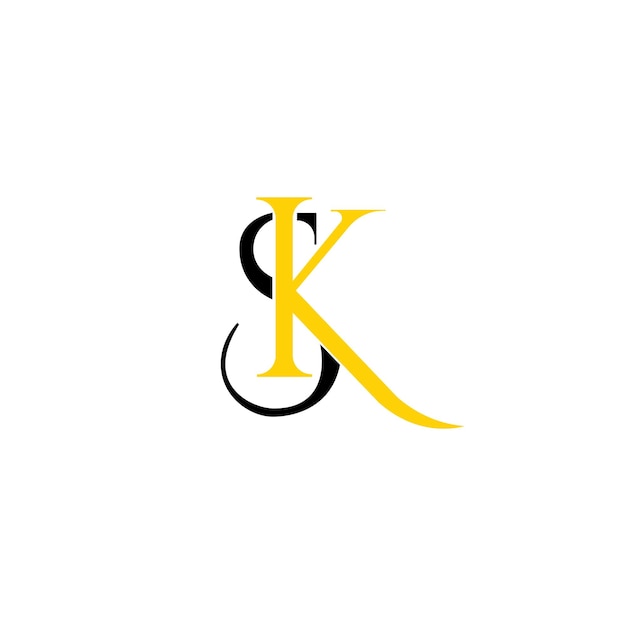 Ks Sk Litery Abstrakcyjne Logo