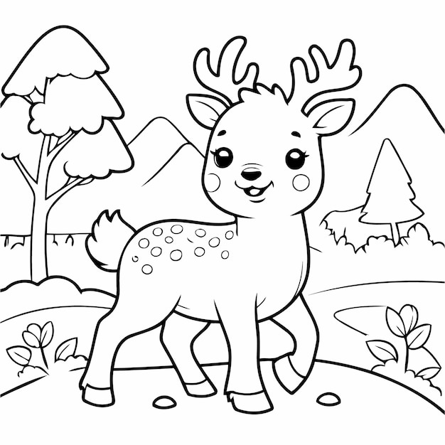 Plik wektorowy książka amazing deer dla małych dzieci