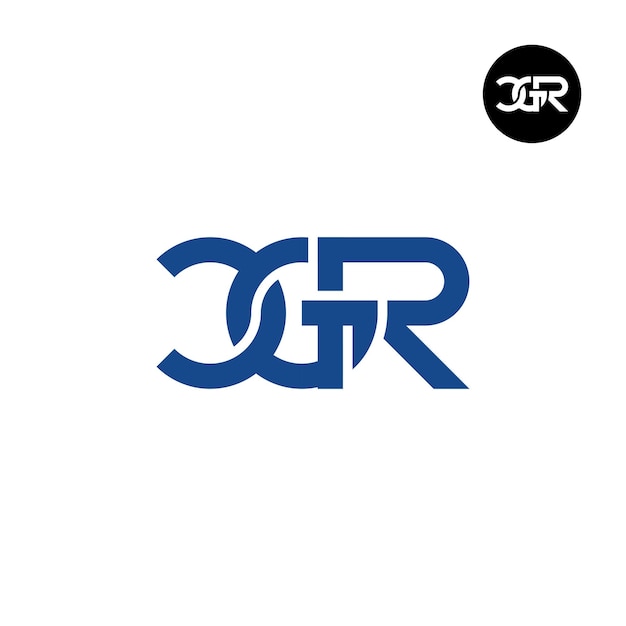 Plik wektorowy książka cgr monogram logo design