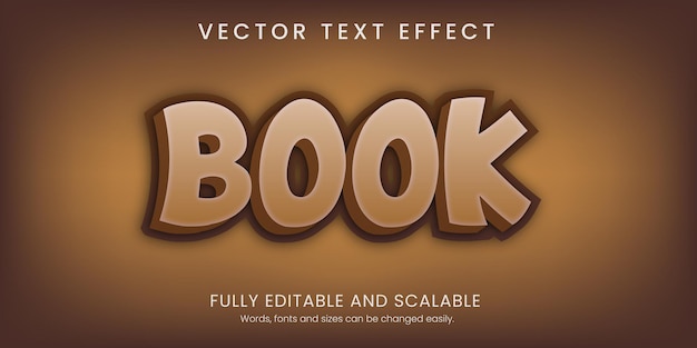 Książka Efekt Tekstowy W Stylu 3d Z Abstrakcyjnym Tłem Do Edycji