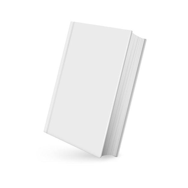 Plik wektorowy książka makieta realistyczna z cieniem na białym tle