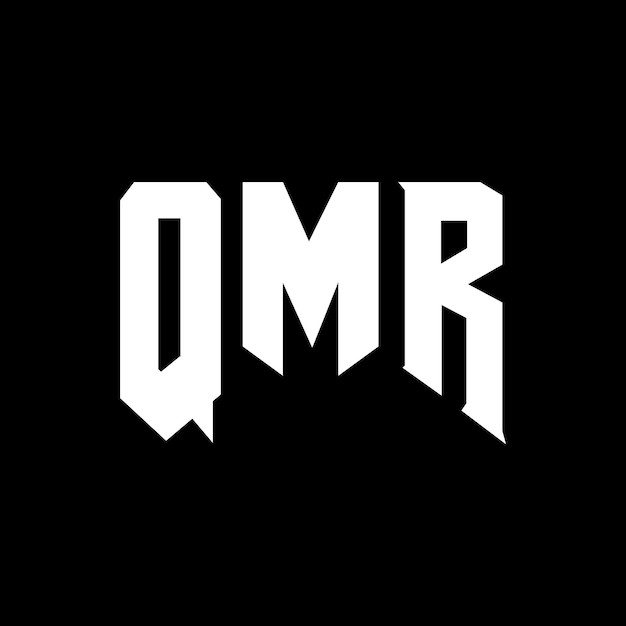 Książka QMR (QMR Letter Logo Design for Technology Company) - czarno-biała kombinacja kolorów QMR logo, wektor QMR, ikona QMR, alfabet QMR, typografia, logo.