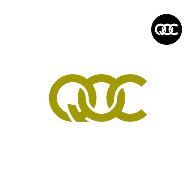 Plik wektorowy książka qoc monogram logo design