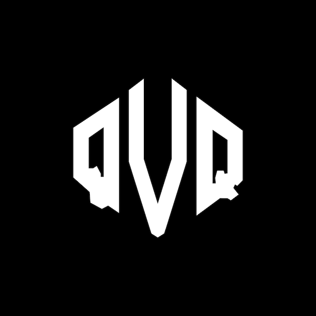Plik wektorowy książka qvq, logo w kształcie wieloboku qvq wieloboku i sześcianu qvq sześciokątny wektorowy szablon logo białe i czarne kolory qvq monogram logo biznesowe i nieruchomości
