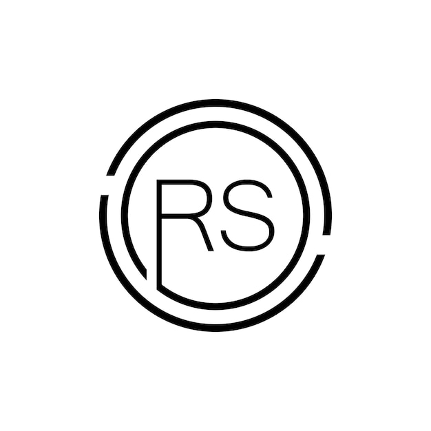 Książka RS Logo Design Template Vector Kreatywne inicjały litery RS koncepcja logo